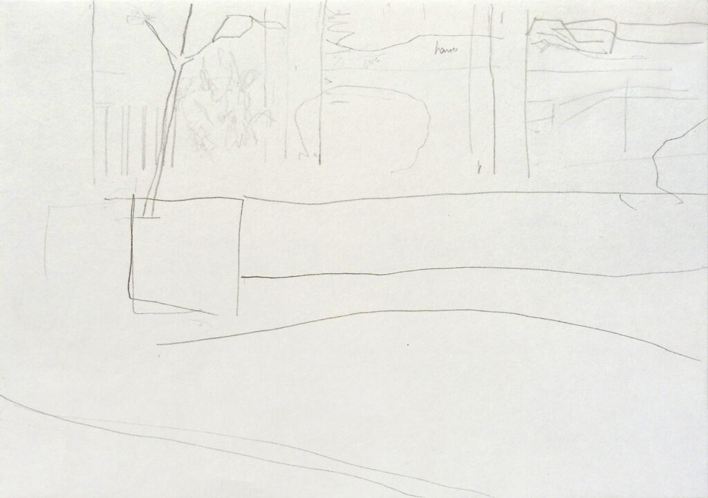 Petra Trenkel: PG 2, 2017, Bleistift auf Papier, 14,8 x 21 cm