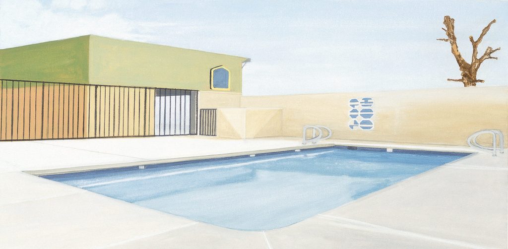 Petra Trenkel: pool, 2005, Öl auf Nessel, 40 × 80 cm