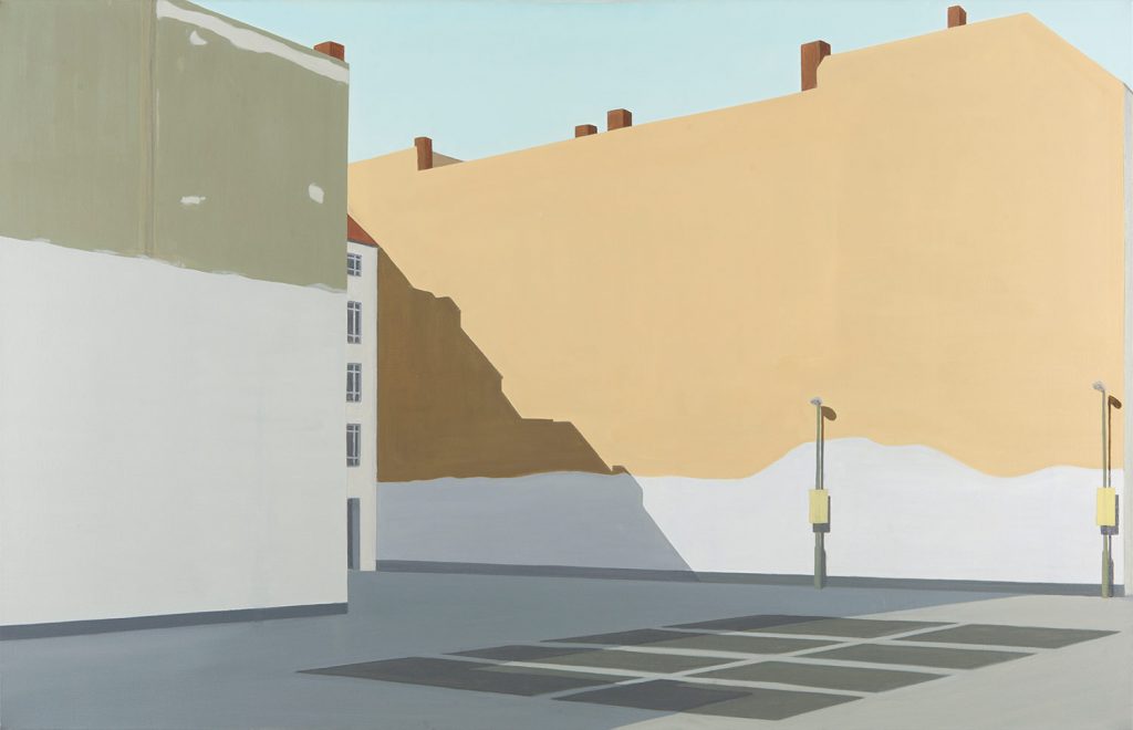 Petra Trenkel: Urban II, 2009, Öl auf Nessel, 100 × 155 cm