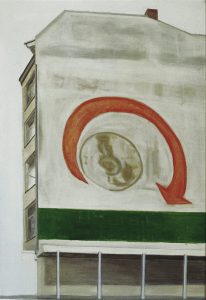 Petra Trenkel: Wand I, 2003, Öl auf Nessel, 65 ×45 cm
