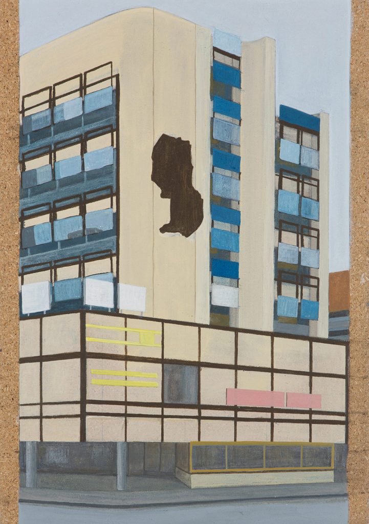 Petra Trenkel: Platte XI, 2013, Acryl auf Holz, 35 × 50 cm
