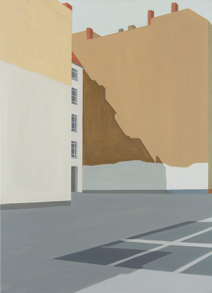 Petra Trenkel: Urban I, 2008, Öl auf Nessel, 65 × 90 cm