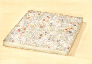 Petra Trenkel: Waschbeton I, 2014, Aquarell auf Papier, 20 × 28 cm